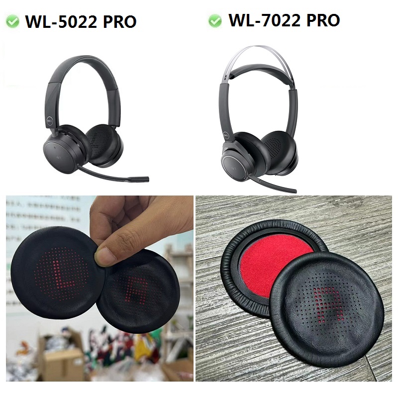 Ear Pads For Dell PRO WL-5022 WL-7022 Wireless Headphones replacement earmuff ear pillow ear covers Ear cushions