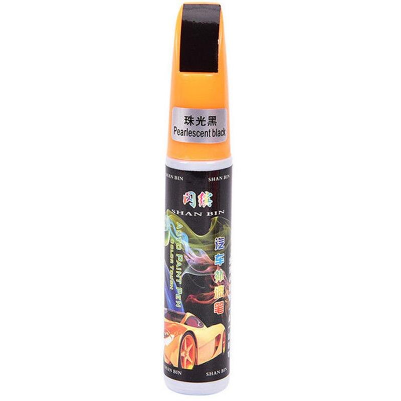 Stylo de peinture dissolvant de retouche | Accessoires de voiture pour véhicule automobile, manteau de voiture, réparation égratignure transparente, outil d'épilation pour stylo, 1 pièces: Pearl black