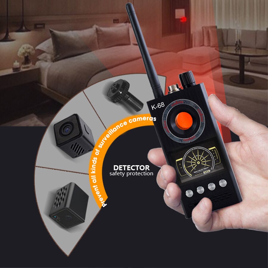 K68 t9000 draadloze signaaldetector draagbare anti-snip anti-tracking detector radioscanner beschermantenne