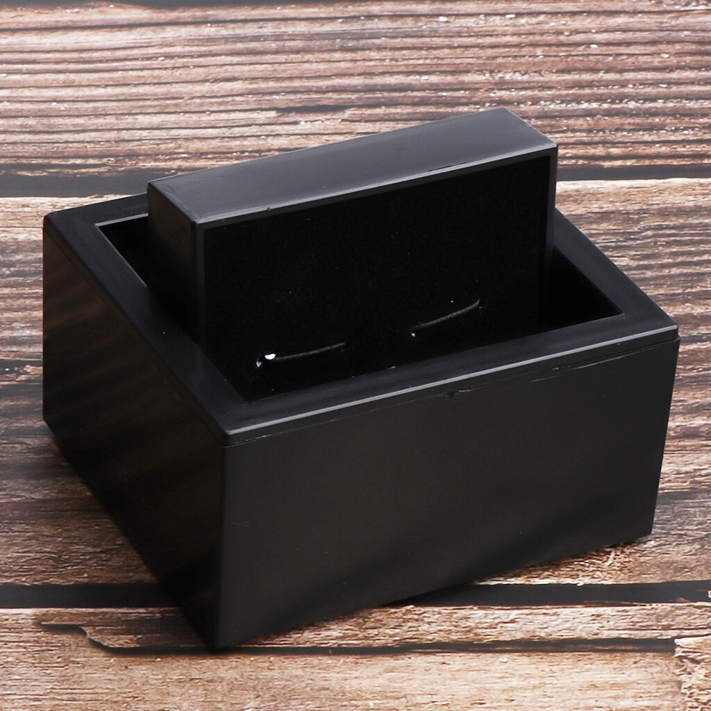 Caja de gemelos para hombre, estuche de exhibición de anillos con almacenamiento de joyería de 360 grados, estuche de soporte, escaparate de 80x75x45mm