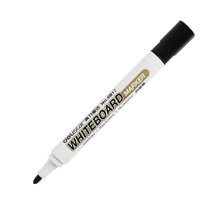 10 stks/partij DL Whiteboard Marker Droge Wissen WhiteBoard Marker Pen 2mm Marker Pen Kantoorbenodigdheden: Black