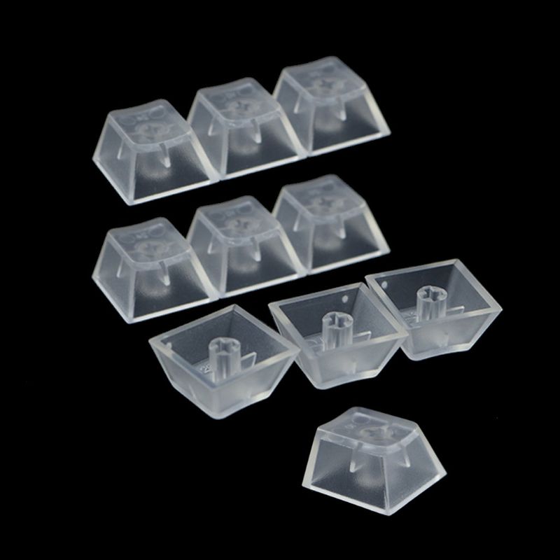10Pcs Transparent ABS Keycaps Mechanical keyboard Keycaps Matte Backlit Keycaps N0HC