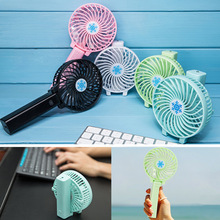 Mini ventilador de mano portátil plegable ventiladores eléctricos de refrigeración con luz LED 3 velocidades ventiladores de escritorio Personal para niños Bebé Hogar al aire libre