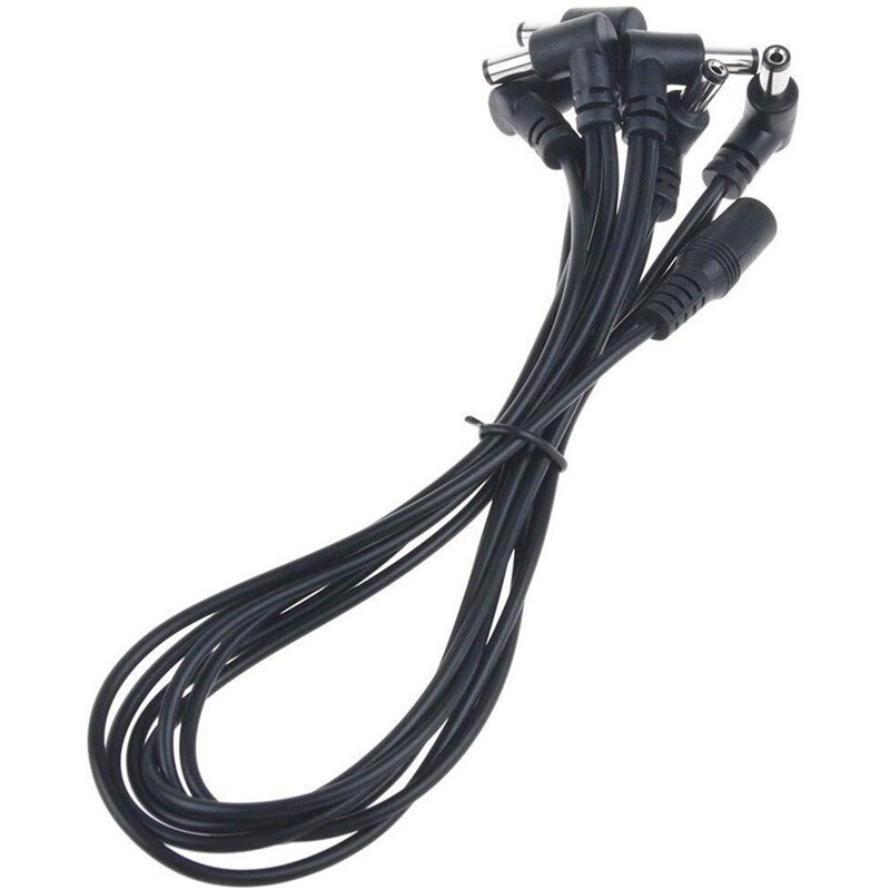 Electric Guitar Effect Pedal Daisy Chain Power Supply Cable 9V DC 1A Multi-Interface Connecting 1 to 6 Cable Splitter Cord Right