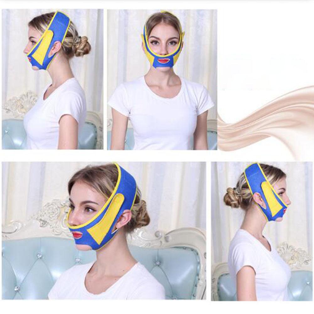 Bandage Double menton pour le visage, masque mince, Bandage, lifting du visage, ceinture de sommeil, Massage, amincissant
