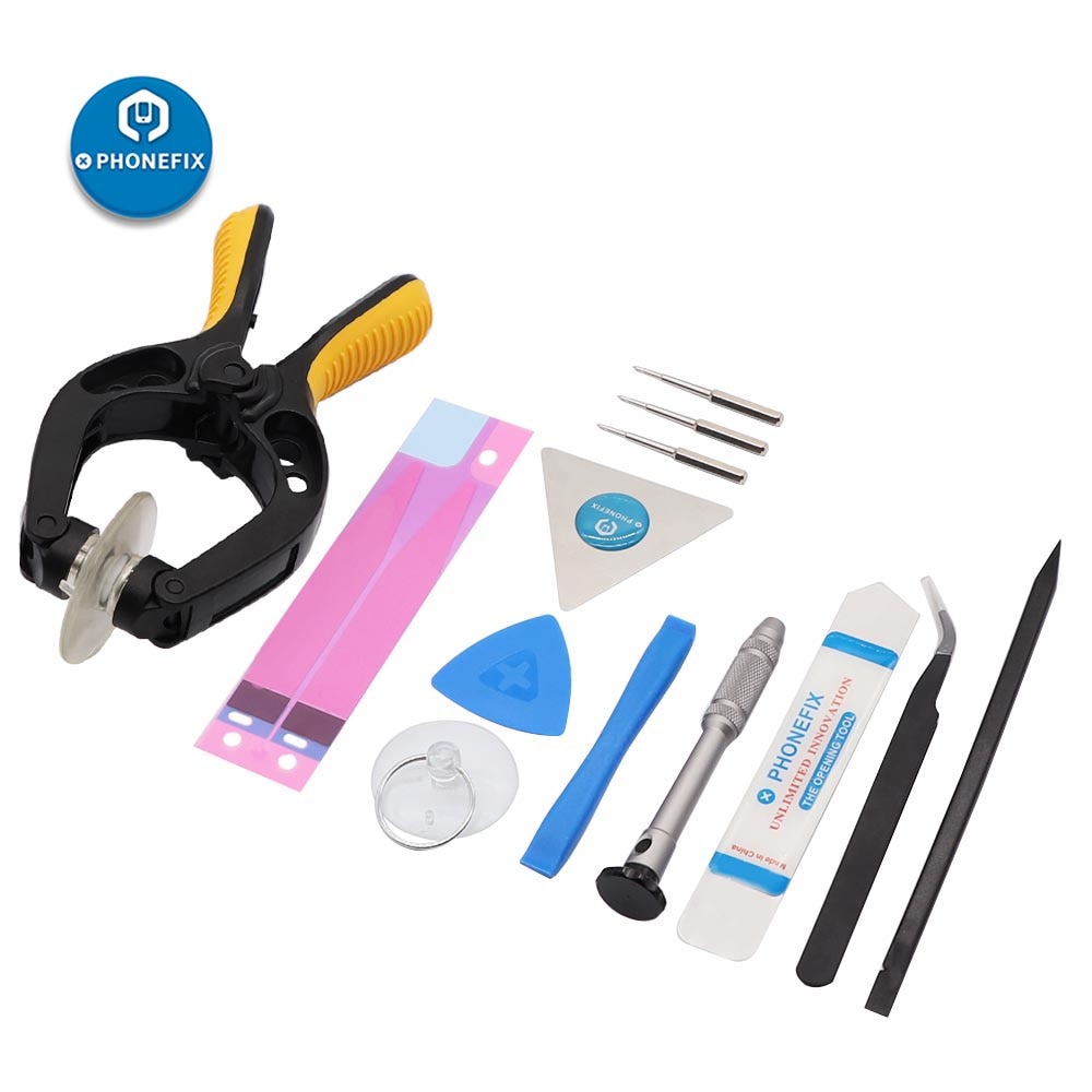 PHONEFIX 13 in 1 Screen Repair Kit for iPhone Repair Opening Tools Spudger Blade Suction Tools for Samsung Repair Opening Kit