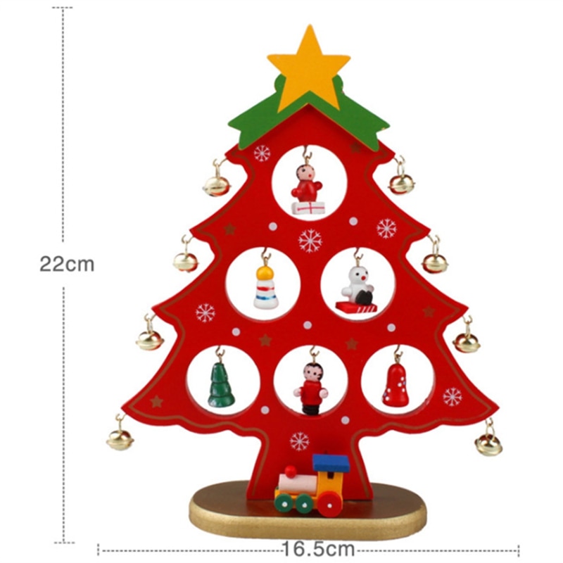 Creatieve Diy Houten Kerstboom Decoratie Kerst Cadeau Ornament Xmas Tree Tafel Bureau Decoratie