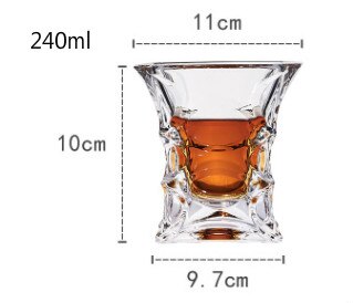 Vaso de Whisky clásico para Bar, vaso de Whisky, cerveza, vino, juego de vidrio de agua tallado de dos piezas: Whiskey style06