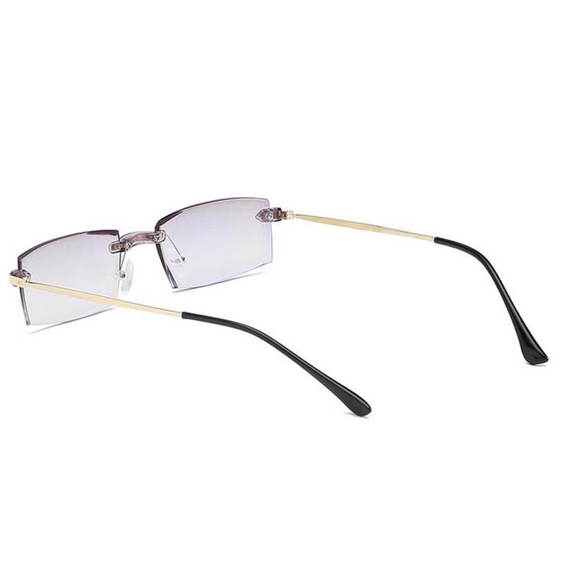 High-grade Coating Frameless Finished Myopia Glasses Women Anti-blue Light Prescription Eyeglasses -1 -1.5 -2 -2.5 -3 -3.5 -4.0