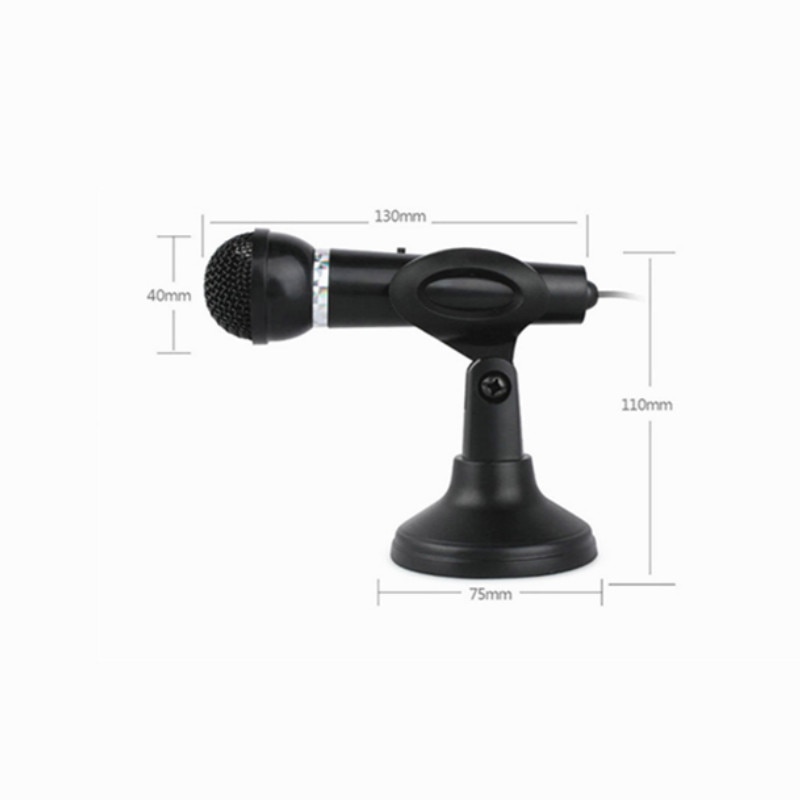 Condenser Microphone Handheld 3.5mm Plug with Stand for Laptop Computers Tablet Recording 180 Degree Rotation Karaoke Microphone