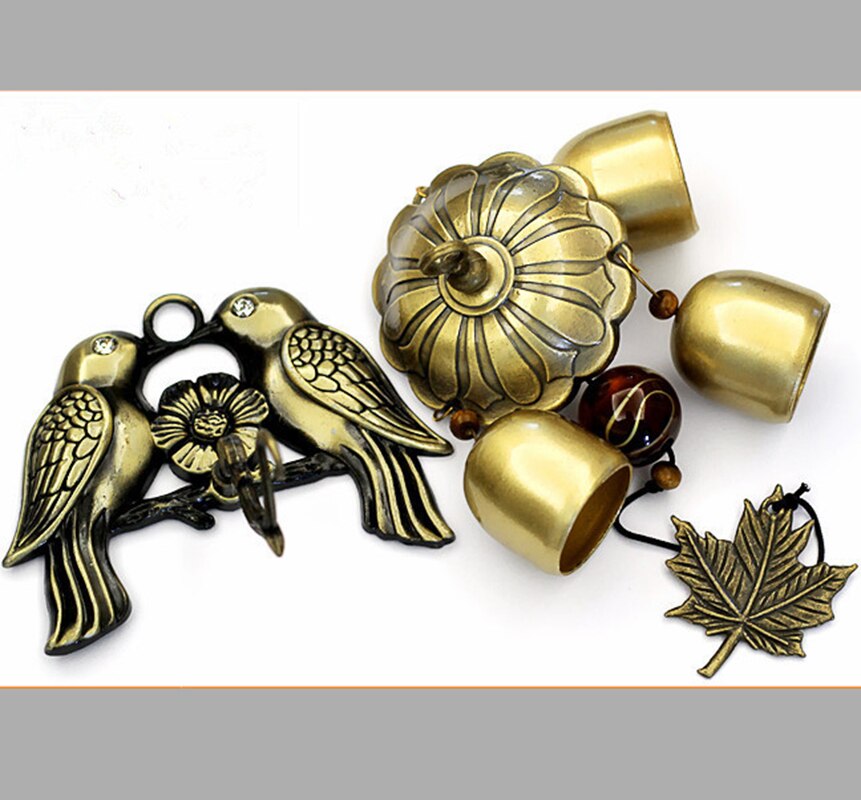 Buf koperen vogel windgong antieke huisdecoratie bellen windgong luxe retro wandhanger