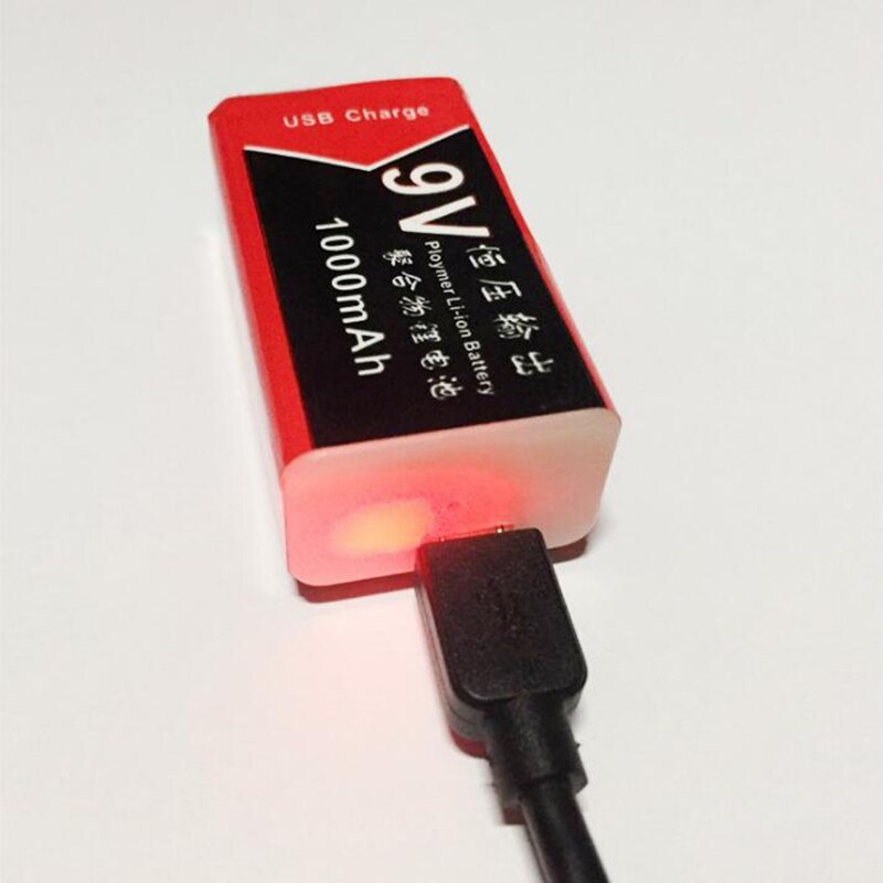GTF-batería recargable de polímero de litio, USB, 9V, 1000mAh, para micrófono, juguete, mando a distancia