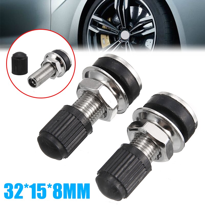 2pcs Metal Tyre Valve Bolt In Stem Tire Bolt In Stem 36 mm x14mm Universal Fit For Cars Motorcycles Bicycles