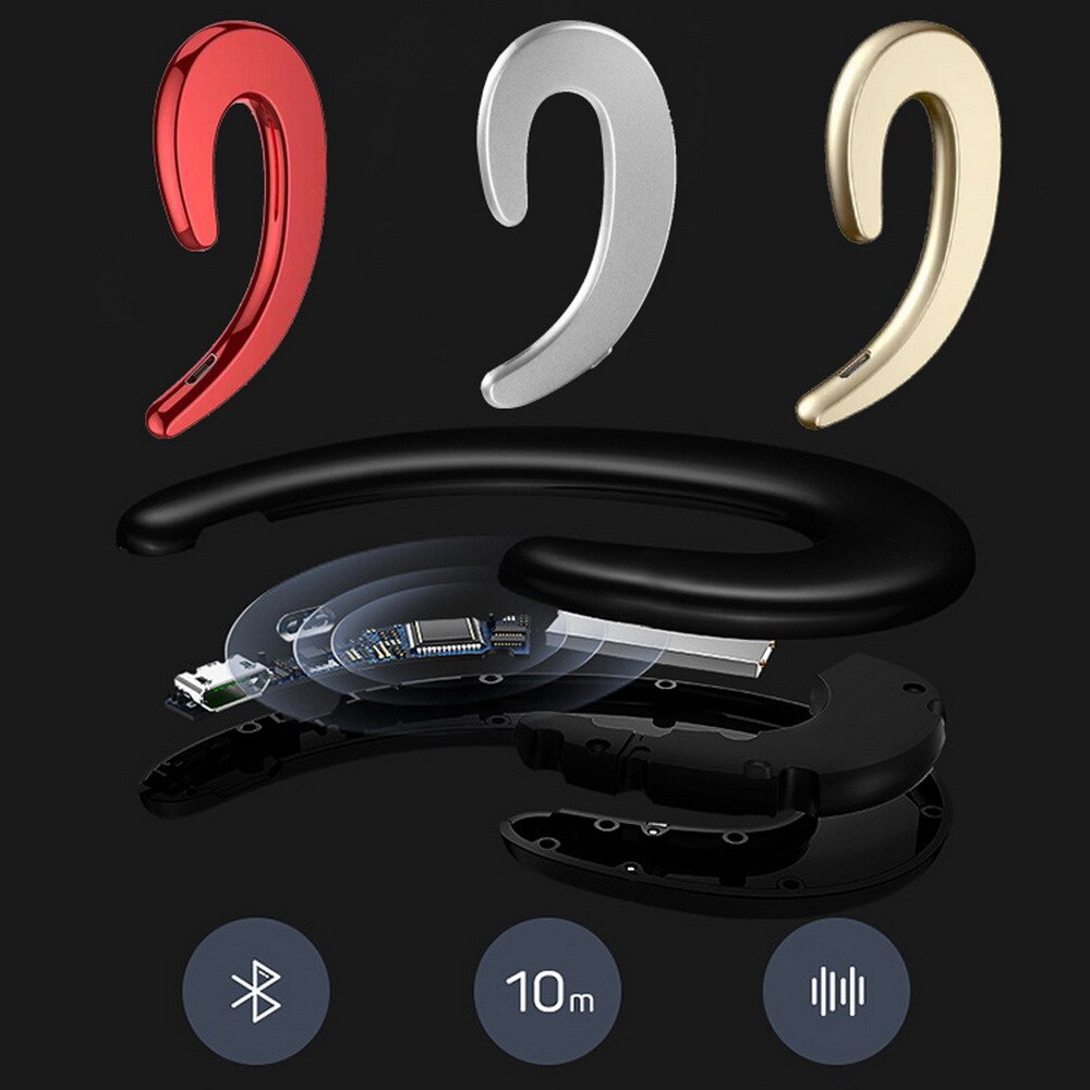 Draadloze Bluetooth Oortelefoon Stereo Draadloze Hoofdtelefoon Hd Oproep Geen Oordopje Bluetooth Headset Met Microfoon Voor Iphone Xiaomi