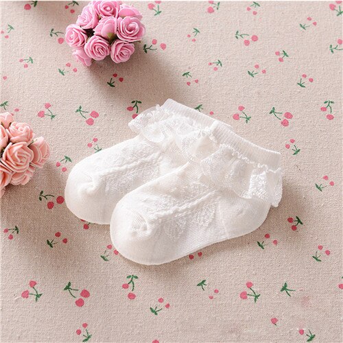 HAPPYPLUS Baby Socks Lace Pink White Baby Girl Christening Socks Infant Princess Summer Socks for Baptism 1st 2nd Birthday: beige / 12M