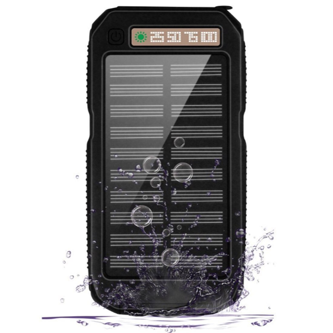 Portable 20000mAh Solar Battery Charger Dual Output USB External Battery Long Lasting High Capacity Solar Cell Mobile Power Bank