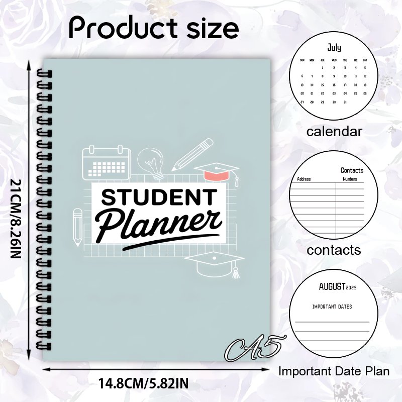 Student Plan Book,Student Lesson Planner, Monthly, Weekly to-do lists and schedules, perfect for organizing daily life