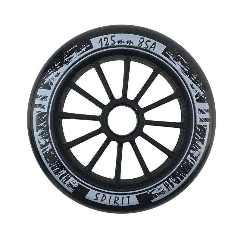 6 Pcs / Lot Skate Roller Speed Inline Skates Wheels 125 mm 85A Race Skating Wheels For Kids Adult Powerslide Speed Patines: Black Spirt 85A / 6 pcs 125 mm wheels
