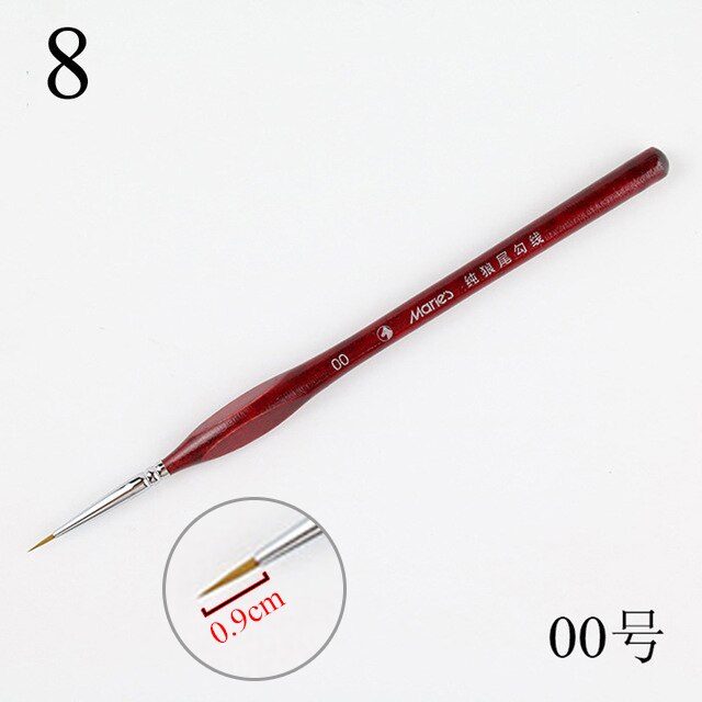 Artiste papeterie Fine peint à la main crochet ligne stylo pointe ronde aquarelle dessin peinture pinceau stylo Art fournitures: 8