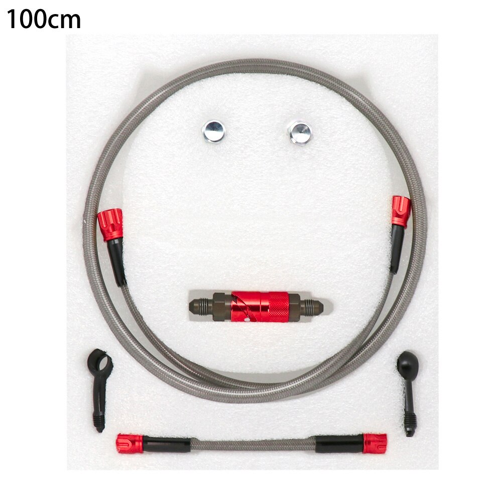 ZSDTRP Motorrad ein3 Bremssattel Schnelle Entfernung Abdeckung Demontage Ersetzen Bremse Linie Stecker mit Brems Schlauch einstellen: 100cm rot