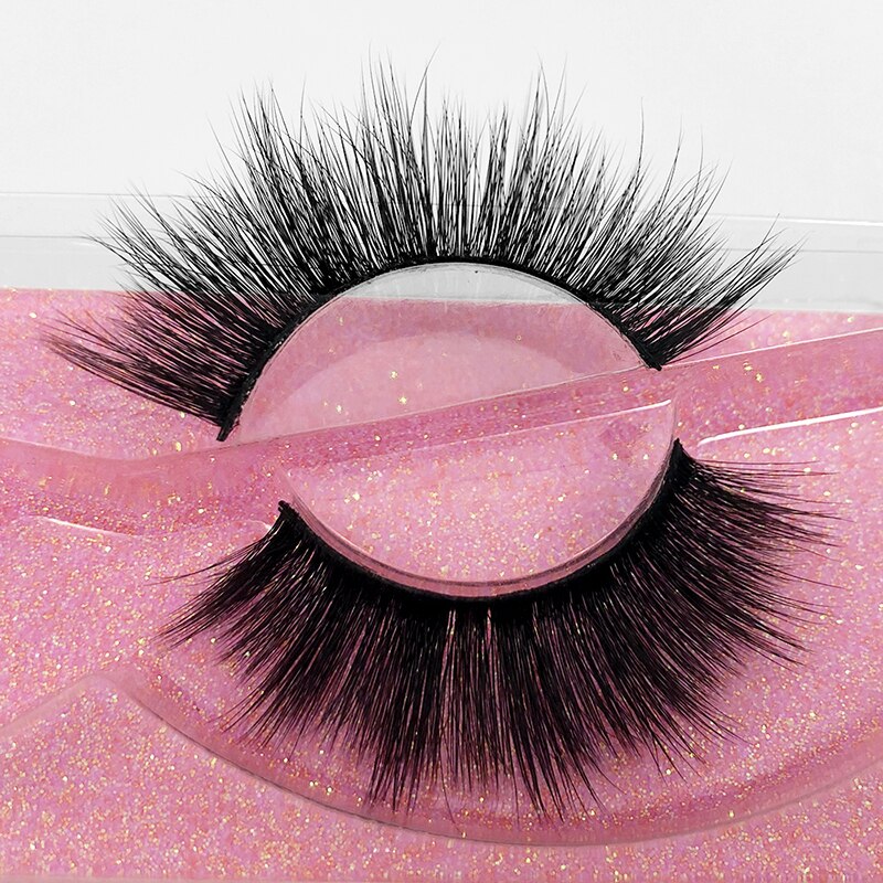 10 bulk fluffiga lösögonfransar 3d minkfransar återanvändbara handgjorda naturliga ögonfransar faux cilios: A13