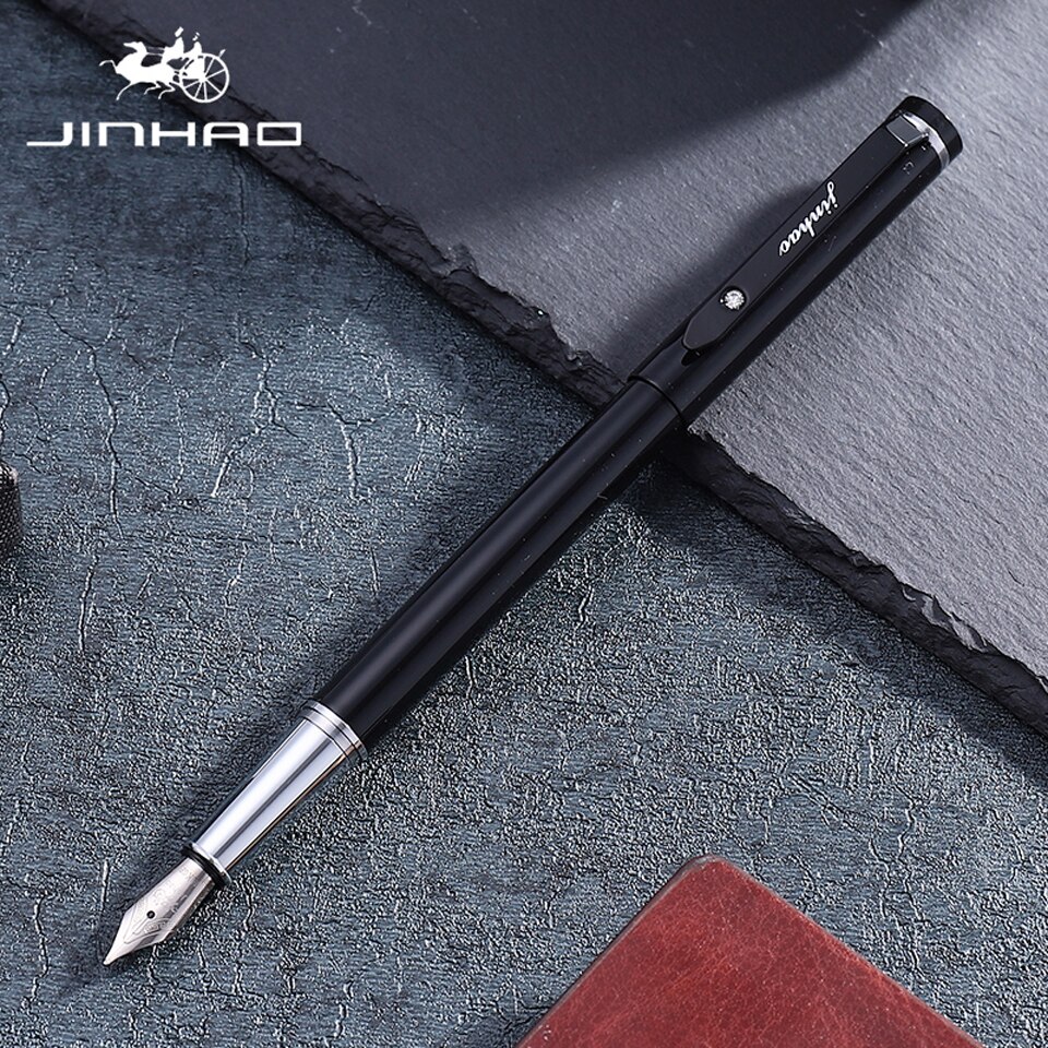 Matte Black Pens Boxed Fountain Pen & Business Roller Ball Pen 0.5mm Black ink Writing Pens For Office School