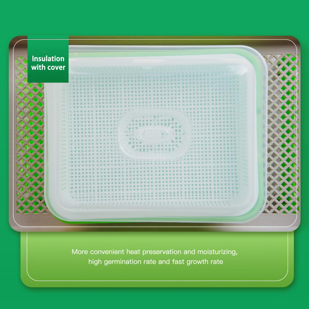 Plastic Nursery Pots Seed Sprouter Tray PP Soil-Free Big Capacity Wheatgrass Grower Seedling Tray Sprout Plate Hydroponic 35P