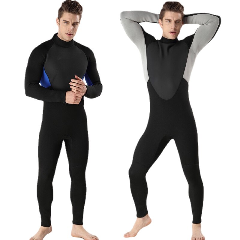 3MM Men&#39;s Neoprene Diving Suit Against Cold Warm Men&#39;s Surf Clothes Diving Suit One Piece Body Suit Full Suit for Swimming