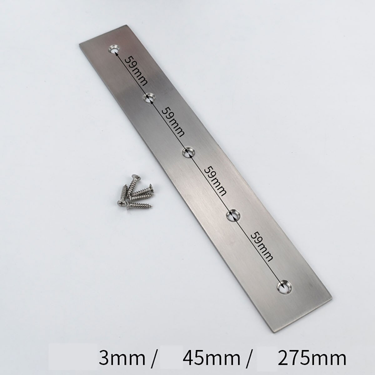 1/2/4/10Pcs Roestvrij Stalen Rechte Stuk Corner Connector Voor Versterkte Vaste Board Meubels Hardware aansluiting Accessoires: 275x45(1Pcs)