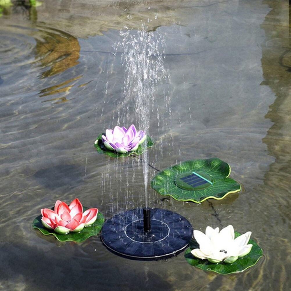 Outdoor Mini Solar Fountain Bird Bath Fish Pond Outdoor Solar Panel Floating Fountain Garden Birdbath Fountain Large Pools