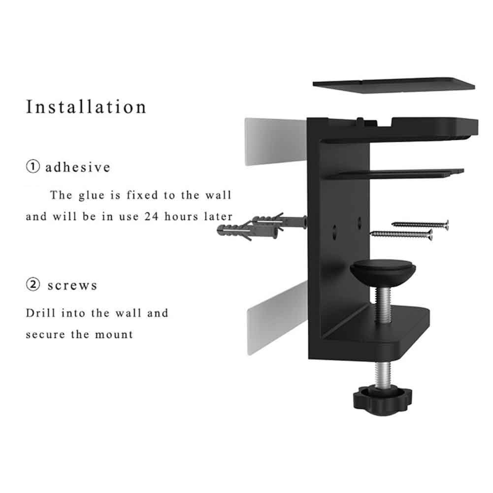 Socket Bracket Wall Mounted Adjustable Power Strip Household Accessories Multifunction Fixed Kitchen Self Adhesive Tablet Phone