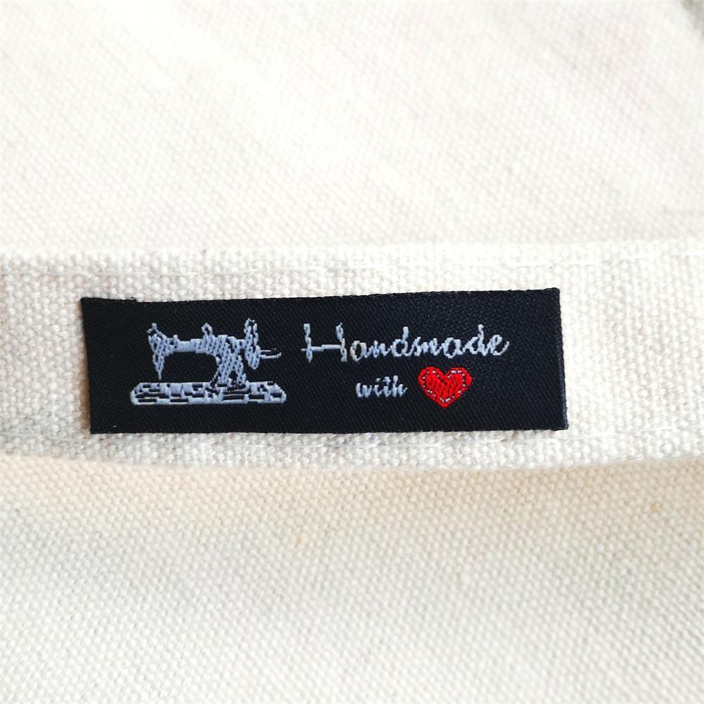 200pcs handmade label in stock/clothing printed cotton labels/clothing/garment printed tag/Retro cotton name labels: Multi-Colored