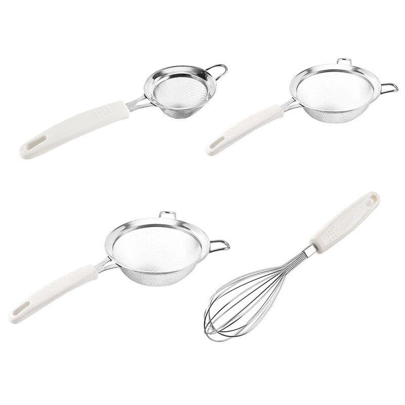 Mesh Stainless Steel Fine Mesh Filter Double-layer Mesh Baking Tool Bandwidth Ear Kitchen Supplies