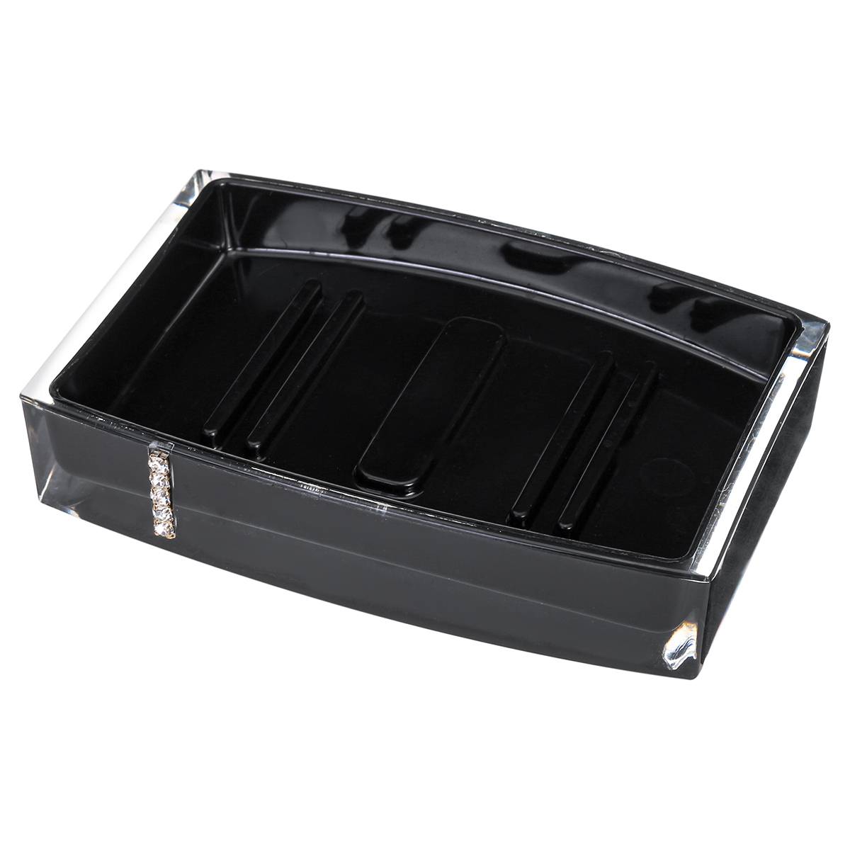 5PCS Acrylic Bathroom Accessories Set Soap Dispenser/Toothbrush Holder/Emulsion Bottle/2 Cups Purple Black Bathroom Shower Kit