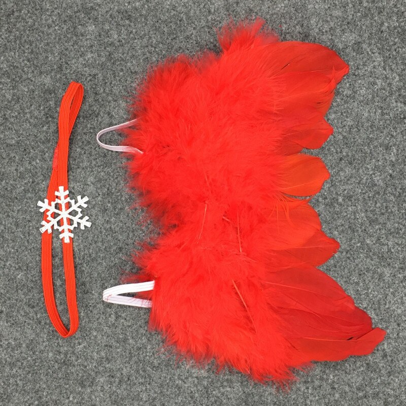 Lovely Baby Photography Props Infant Girls White Angel Feather Wings Wing Set Costume + Headbands Kids Outfit Photo Prop: 09
