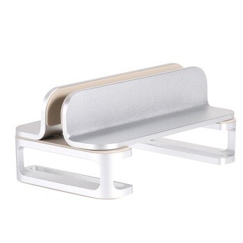 Aluminum Vertical Laptop Computer Stand Desktop Tablet Holder for 17 Inch Devices: White