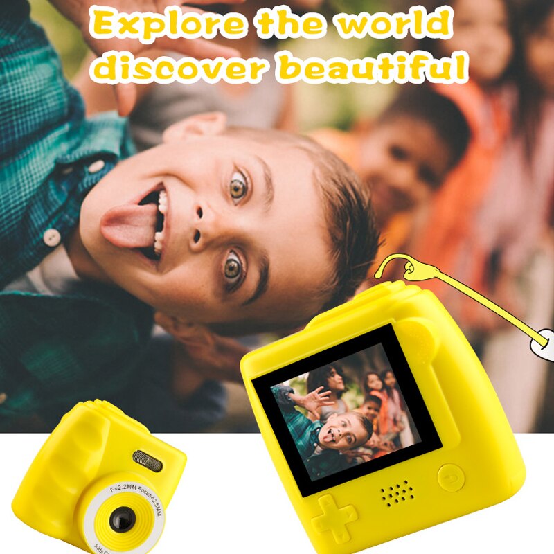 Børn mini kamera 2 " 1080p hd barn søde tegneserie videooptagelse optager cam børn fødselsdag support tf-kort