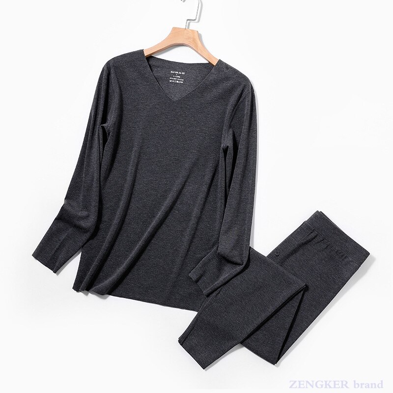 The de velvet warm men's thermal underwear de velvet suit self-heating 160 kg plus fertilizer plus size 7xl leisure