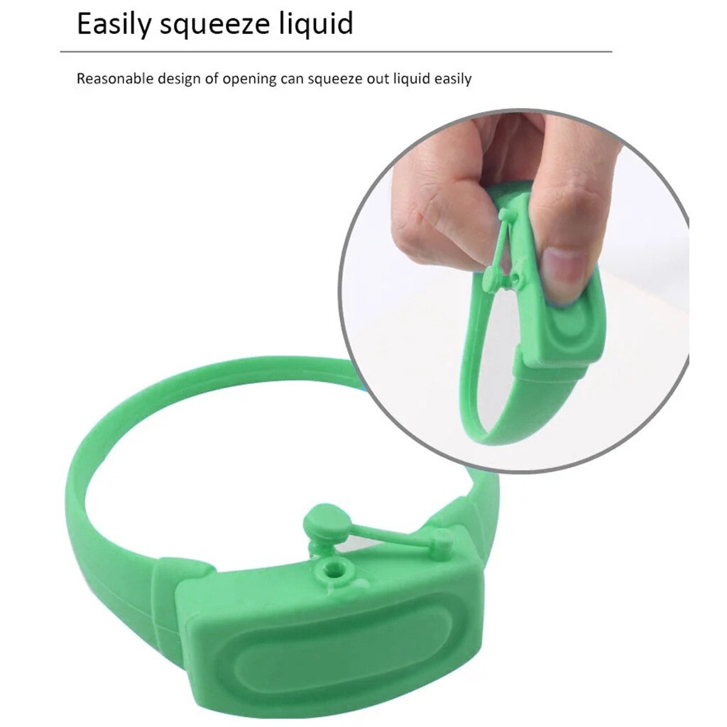 3Pcs Adult Kid Liquid Hand Dispenser Wristband Wrist Band Gel Without Whole Sanitizing Hand Sanitizer Dispensing Handwash
