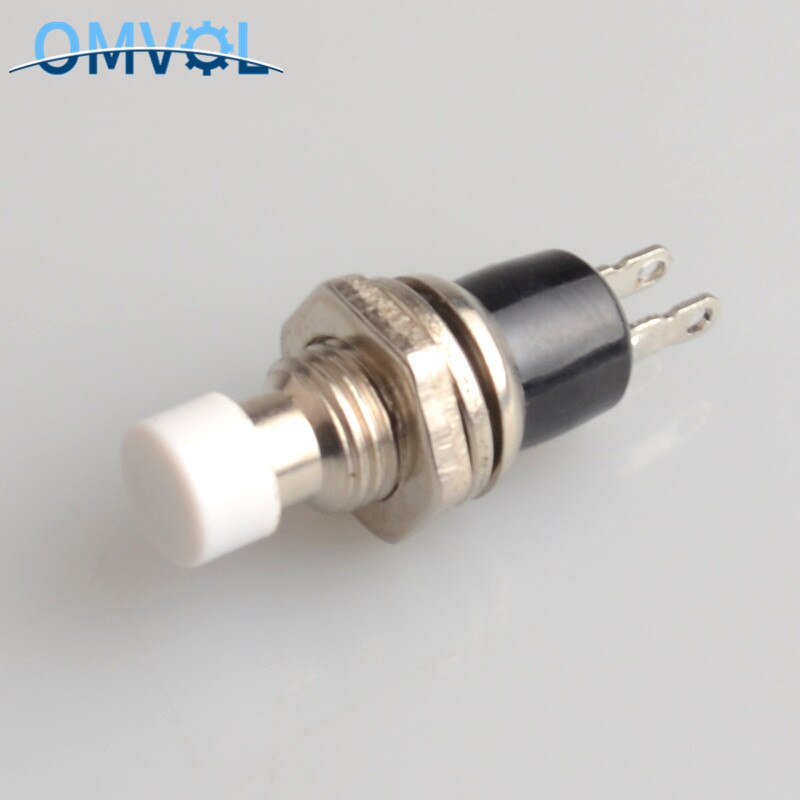 6pcs NC/NO normally open normally closed Momentary Self-resetting Push Button Switch without lock Reset Switch: white / NC (normally closed)