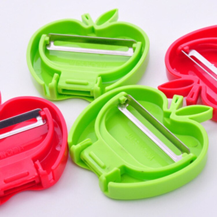 Französisch Braten Cutter Edelstahl Kartoffel Wellig Eingefasst Cutter Messer Küche Gerät Gemüse Obst Kartoffel Schäler Kochen Werkzeuge: Apfel-rot