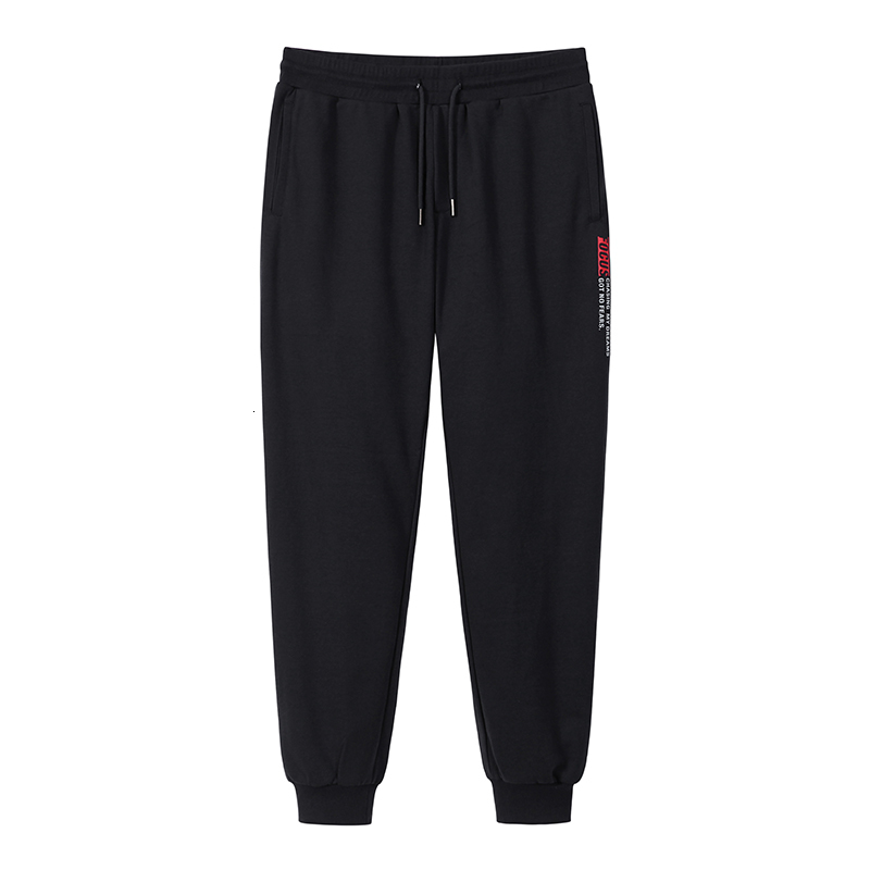 Pioneer campamento noticias hombres pantalones de chándal casual algodón letra impresa ropa deportiva Joggers pantalones masculinos AZZ901298: XXL / Black
