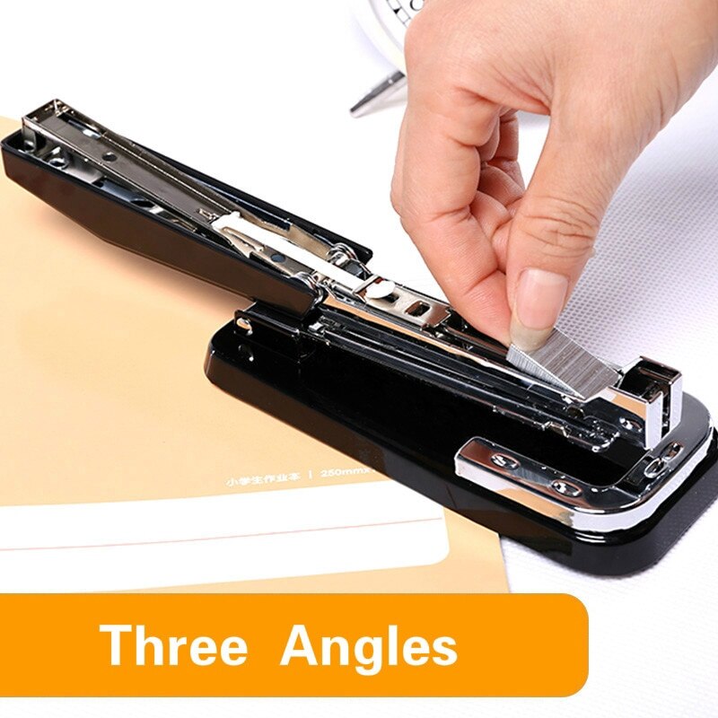 360 Rotatable Heavy Duty Stapler Standard Long Stapler Stapling Use 24/6 26/6 24/8 26/8 Staples Office Bookbinding Supplies