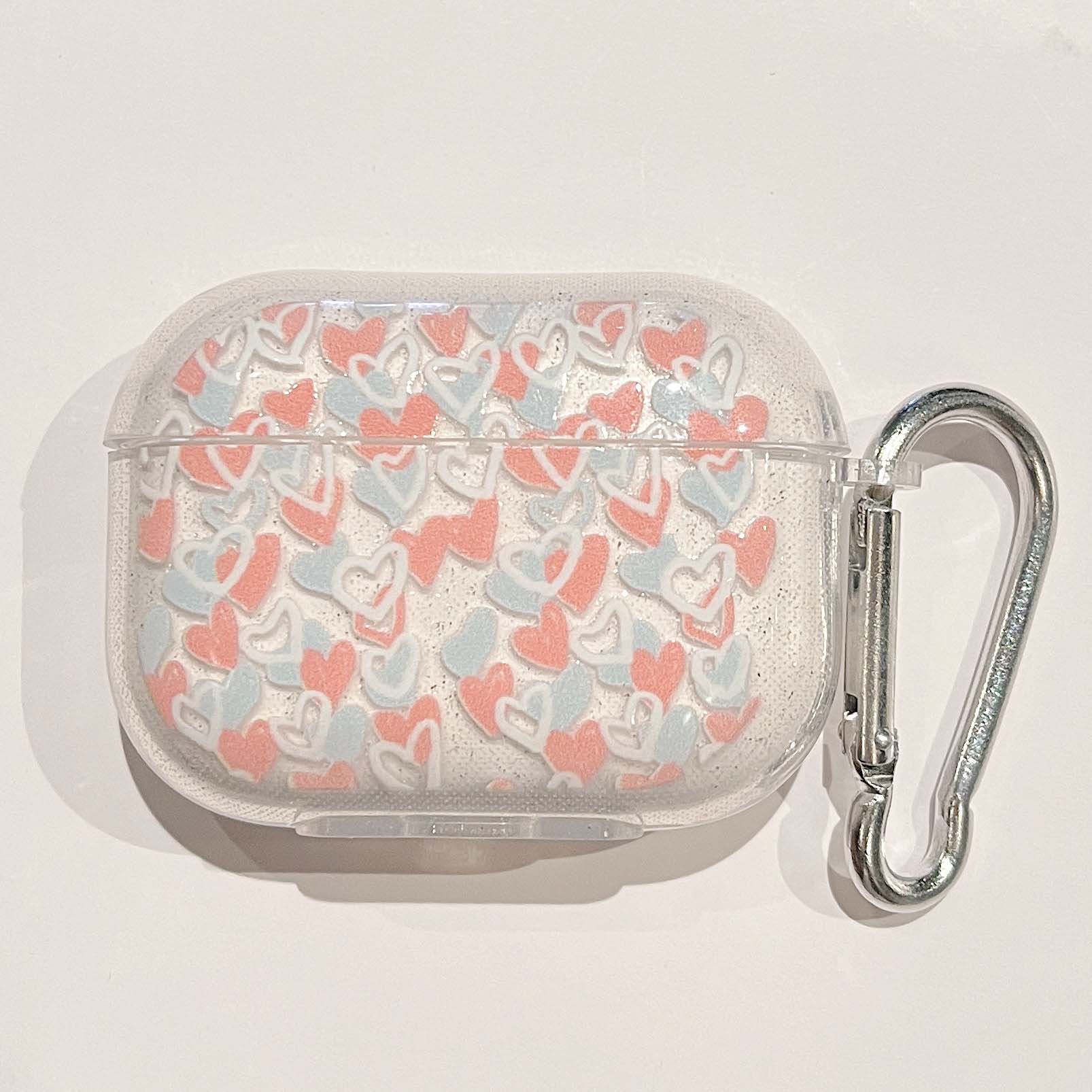 Pink Love Heart Cover for Apple AirPods Pro 1st 2nd gen Wireless Earphone Shell Skin for Air Pods 3 2 1 Charging Box Bag: XS / Lvory