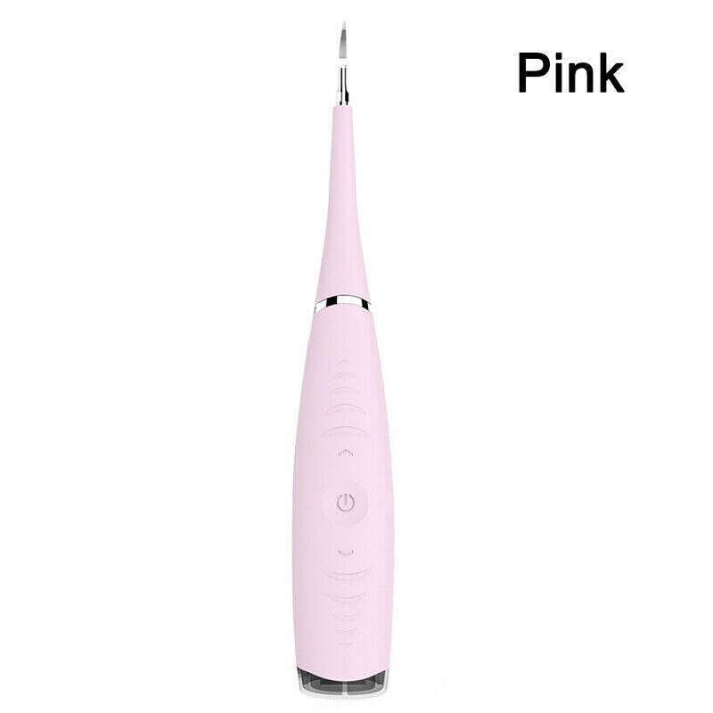 Vanntett elektrisk tannbørste ultralyd sonisk tannlege scaler tannbleke tannstein flekker tannsteinfjerner renere tannverktøy: Rosa