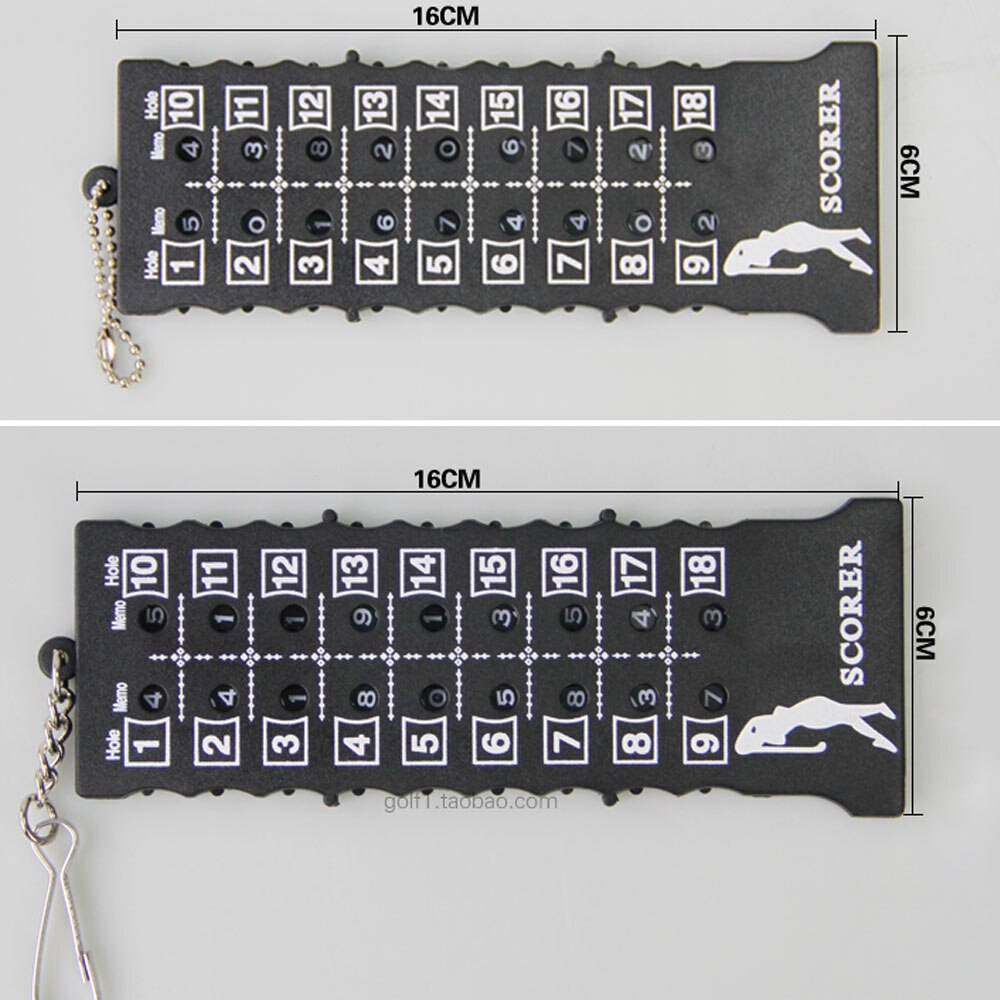 1Pcs 18 Hole Golf Stroke Putt Score Card Counter Golf Score Indicator Met Sleutelhanger Golf Score Teller Golf training Aids