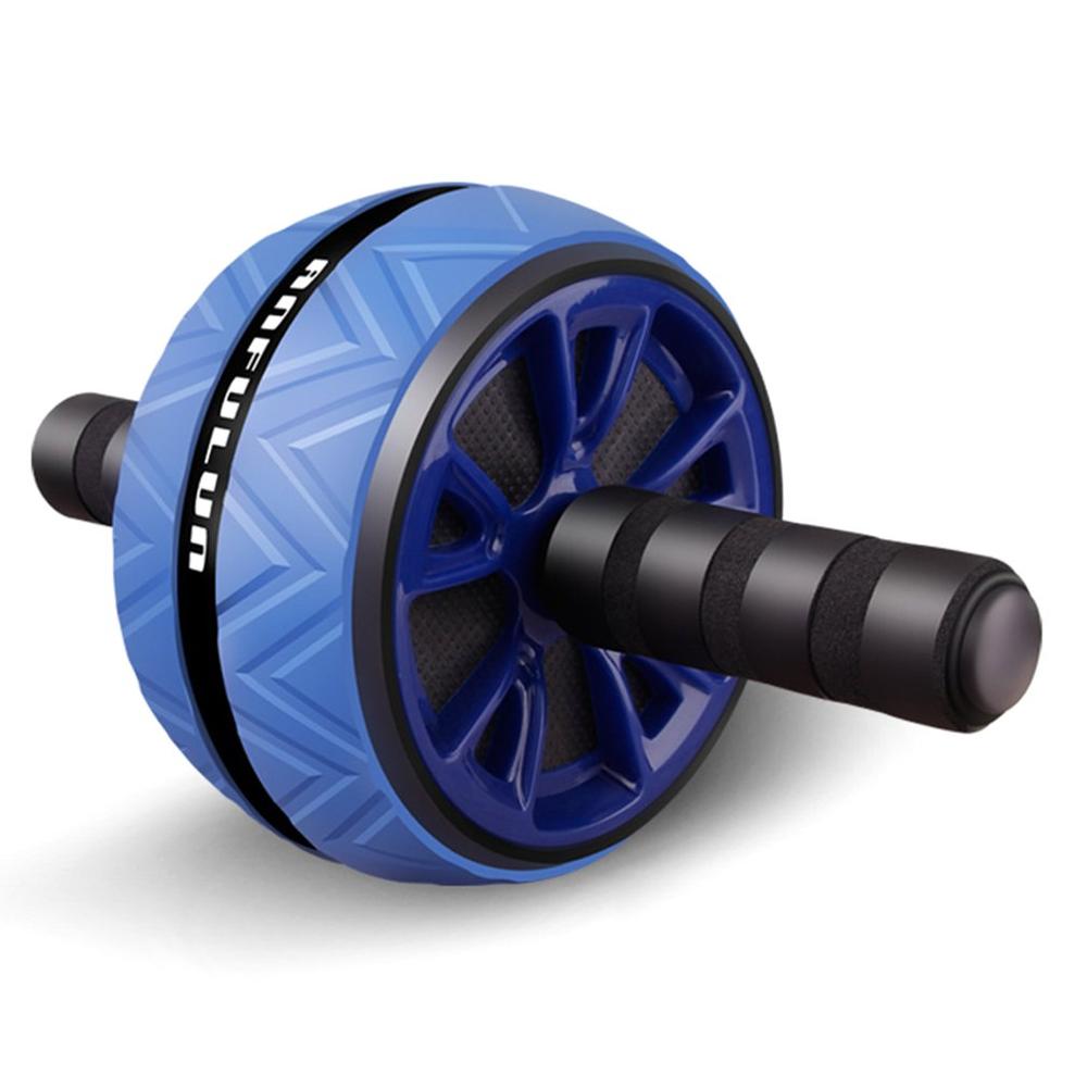Double-wheeled Updated AB Abdominal Press Wheel Rollers Crossfit Gym Exercise Equipment for Body Building Fitness: Blue