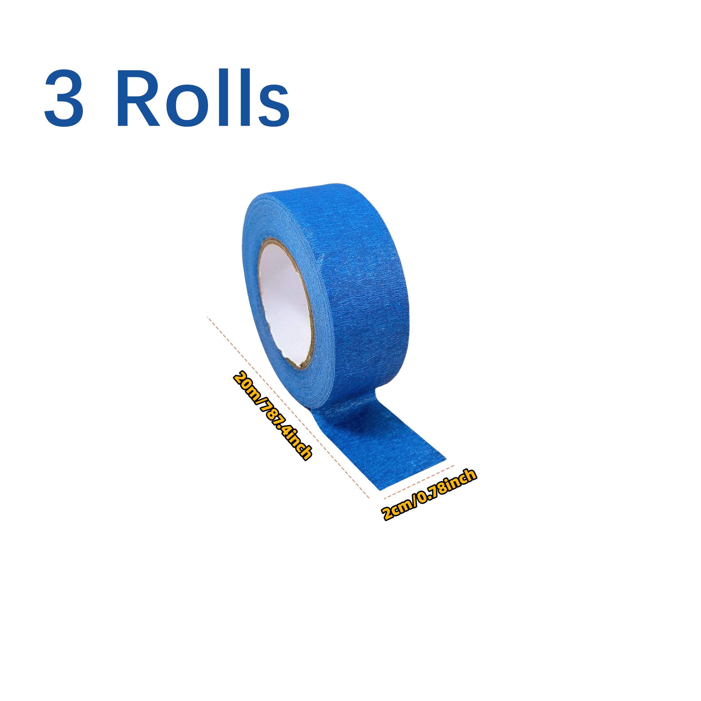 3 rollen/set verftape Multi-oppervlak maskeren te verwijderen Verftape Beveiliging Muurschildering Ambachten Kunst Bouw Thuis 20 m/rol: Grey