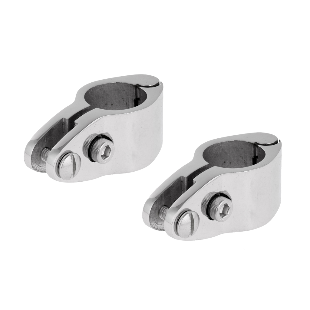 2 paquetes de bisagra superior Bimini de mandíbula, herrajes para barcos marinos de acero inoxidable de 7/8 pulgadas 22mm