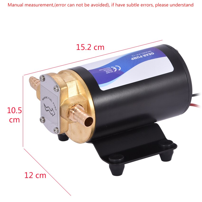 FP-12 pompe à huile à engrenages cc 12v Mini pompe d'aspiration Diesel auto-amorçante 168W 12/3.2ipm/gpm 14A 3m